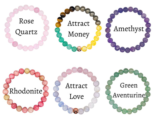 8mm Crystal Beaded Bracelets